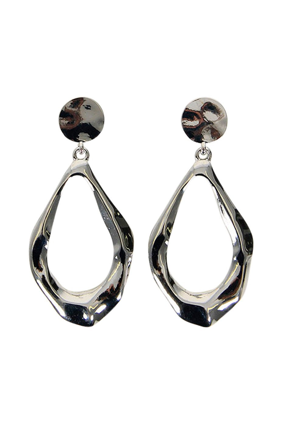 [TEST] Jaz Teardrop Hammered Earrings
