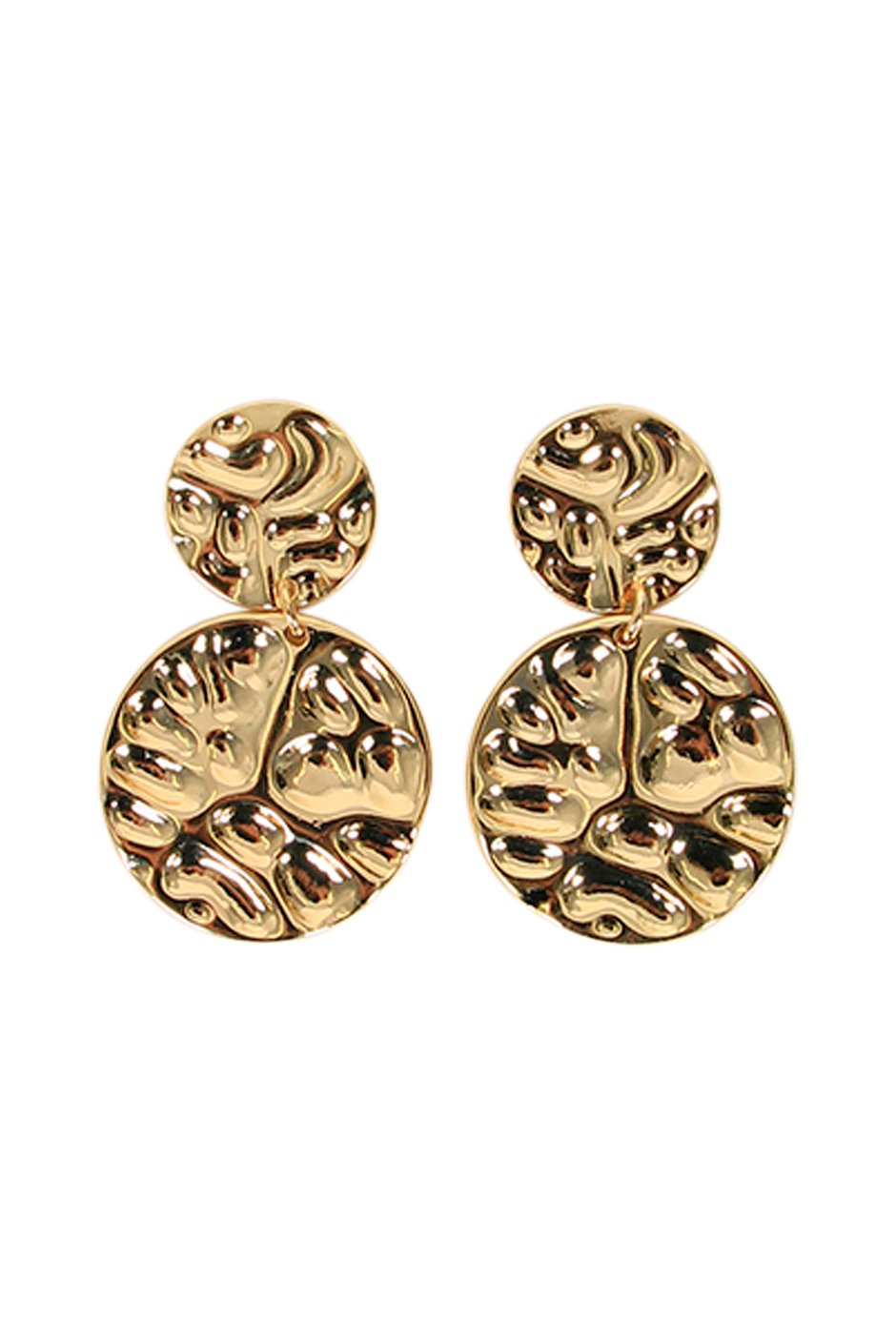 [TEST] Jacqi Hammered Disc Earrings