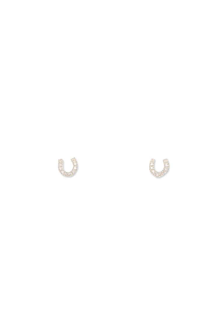 [TEST] Stone Set Horseshoe Studs