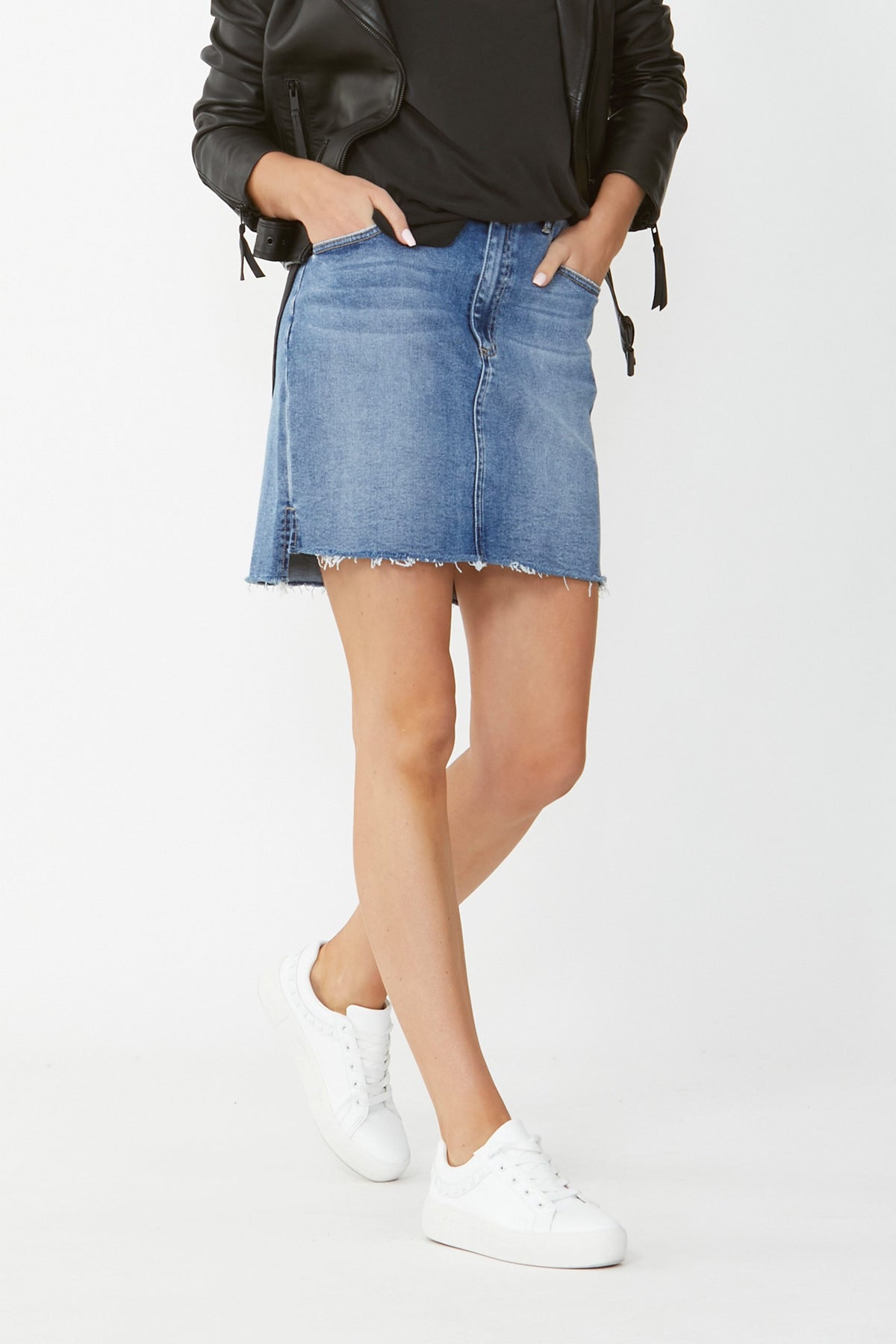[TEST] Gina Step Hem Denim Skirt