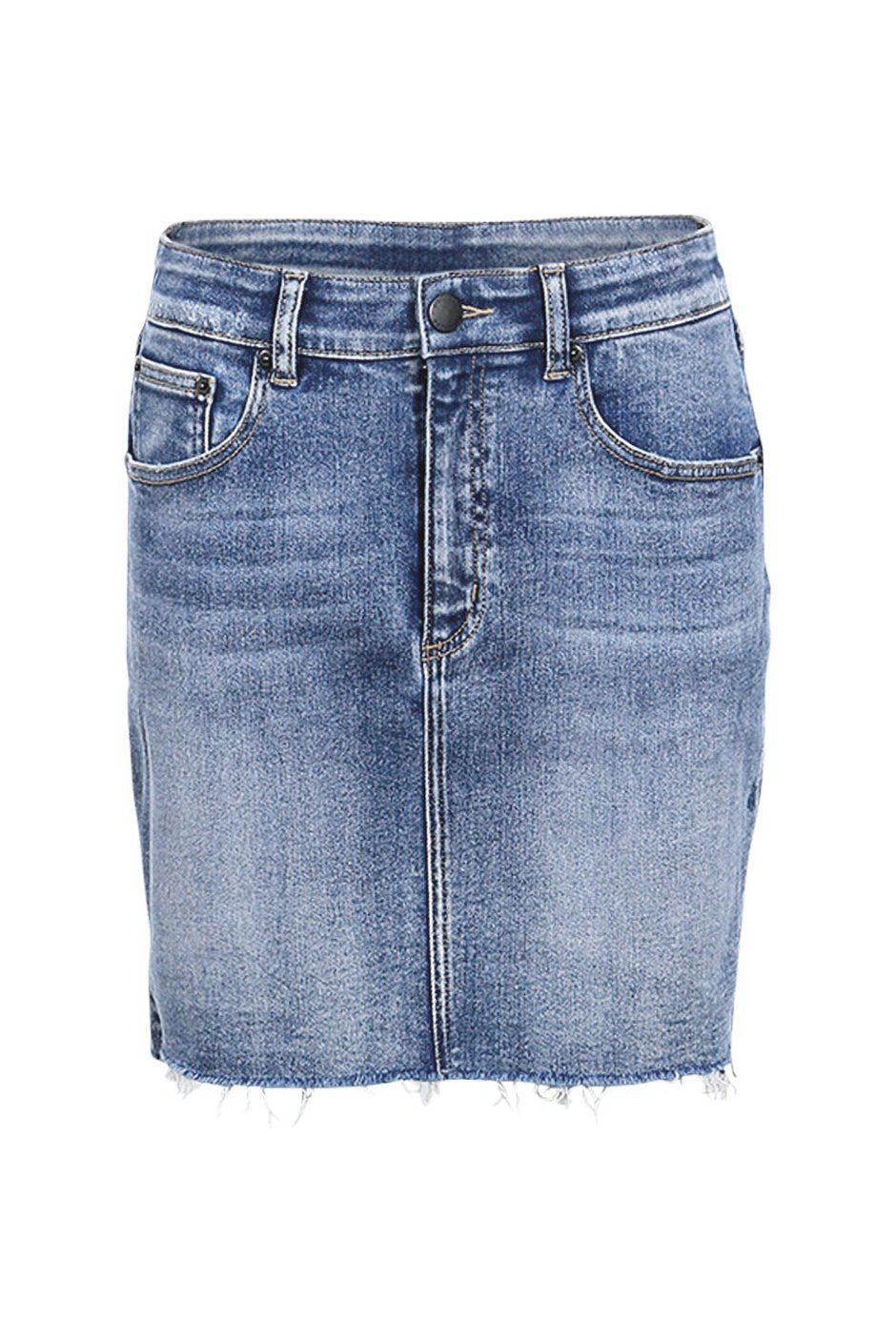 [TEST] Gina Step Hem Denim Skirt