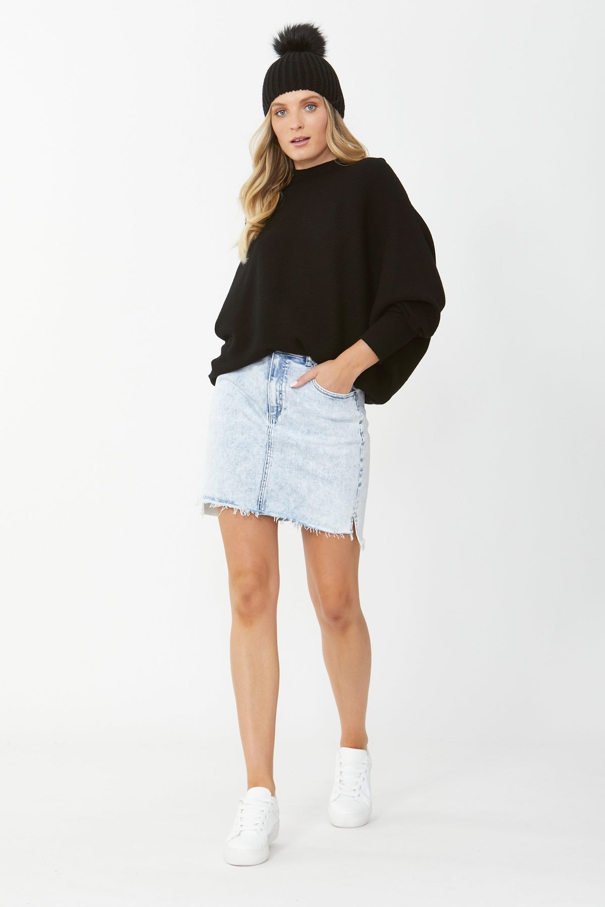 [TEST] Gina Step Hem Denim Skirt