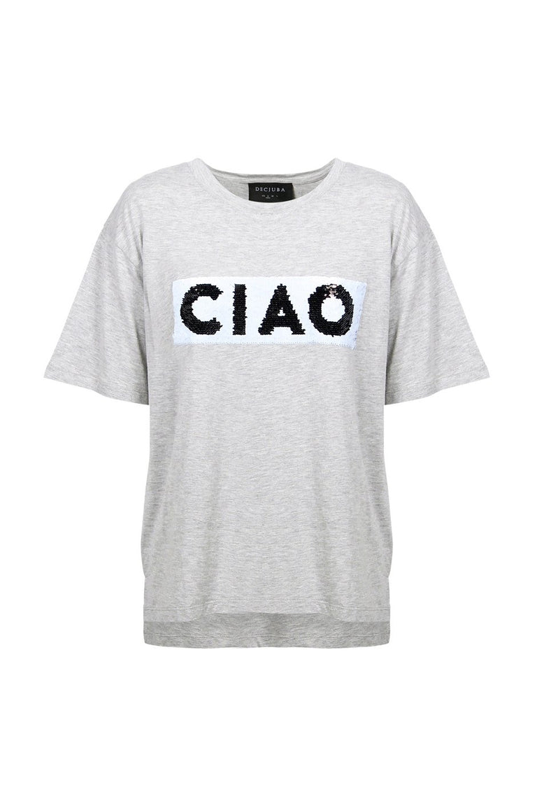 [TEST] Ciao Reverse Logo Sequin Tee