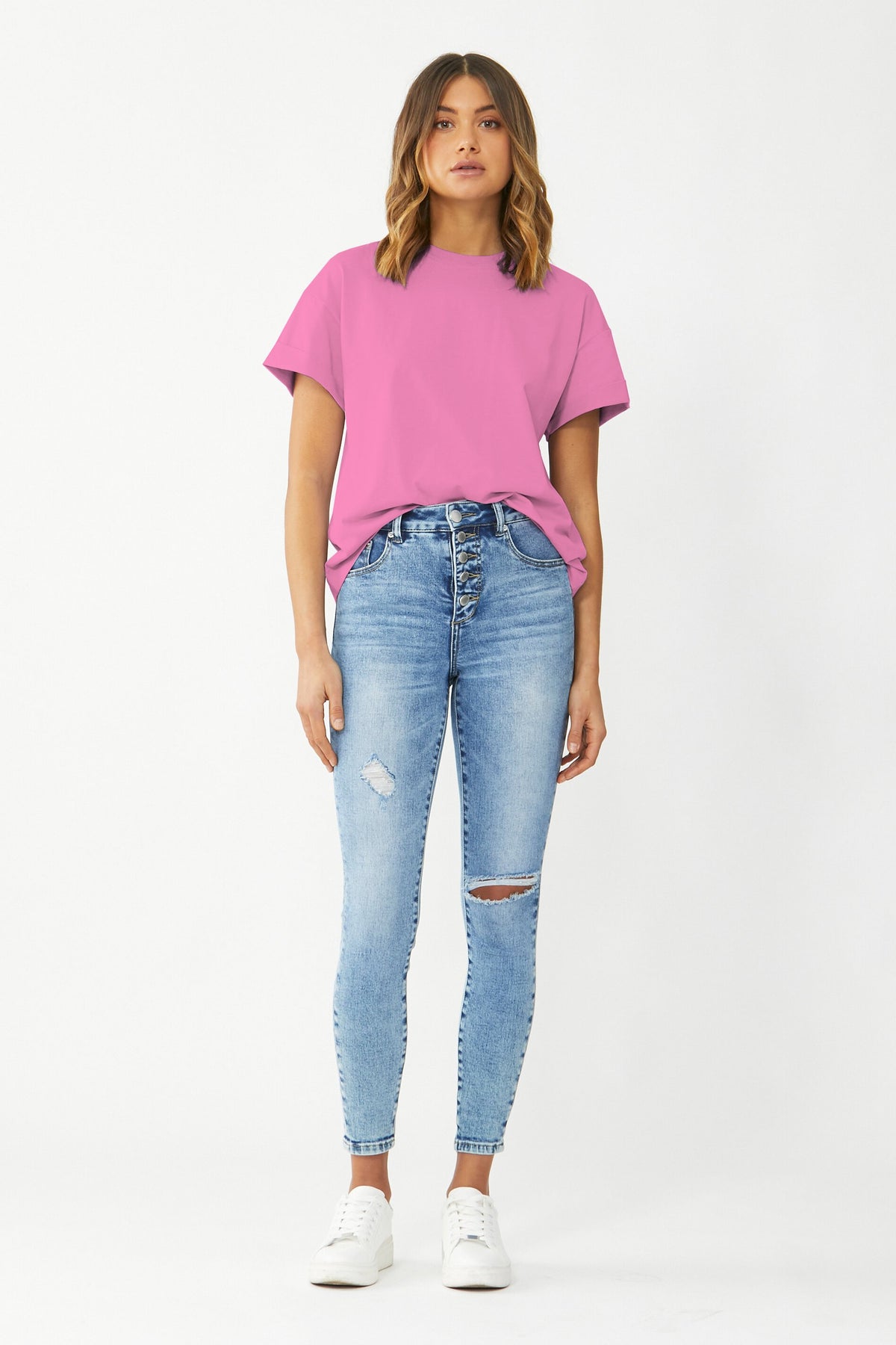 [TEST] Ella Cuffed Slouchy Tee