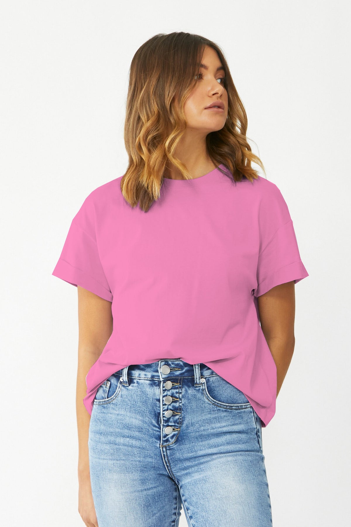 [TEST] Ella Cuffed Slouchy Tee