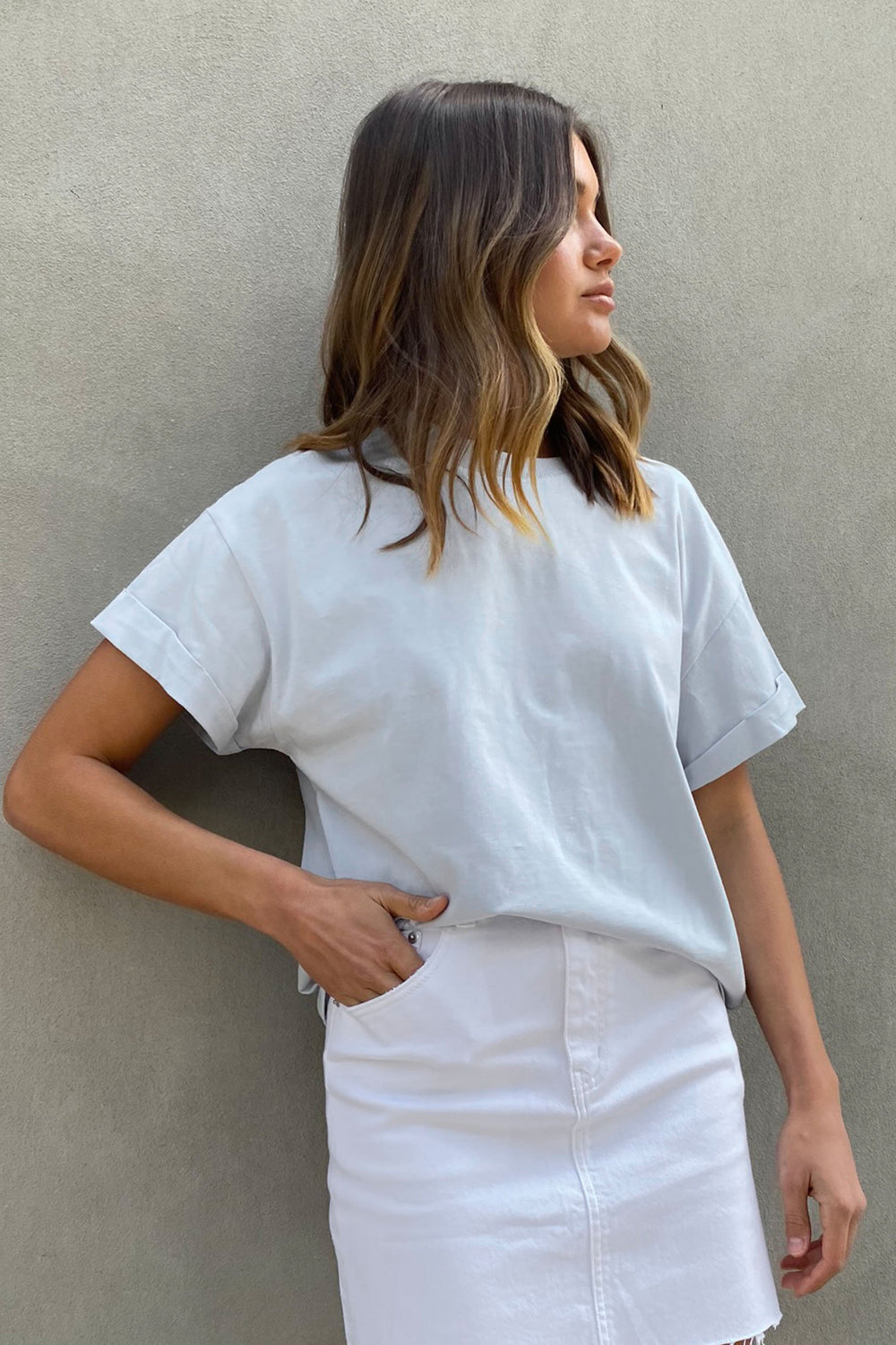 [TEST] Ella Cuffed Slouchy Tee