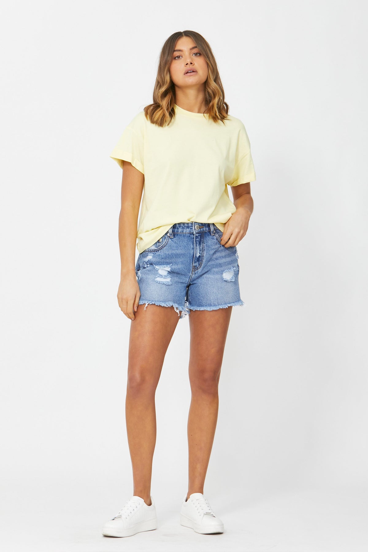 [TEST] Ella Cuffed Slouchy Tee
