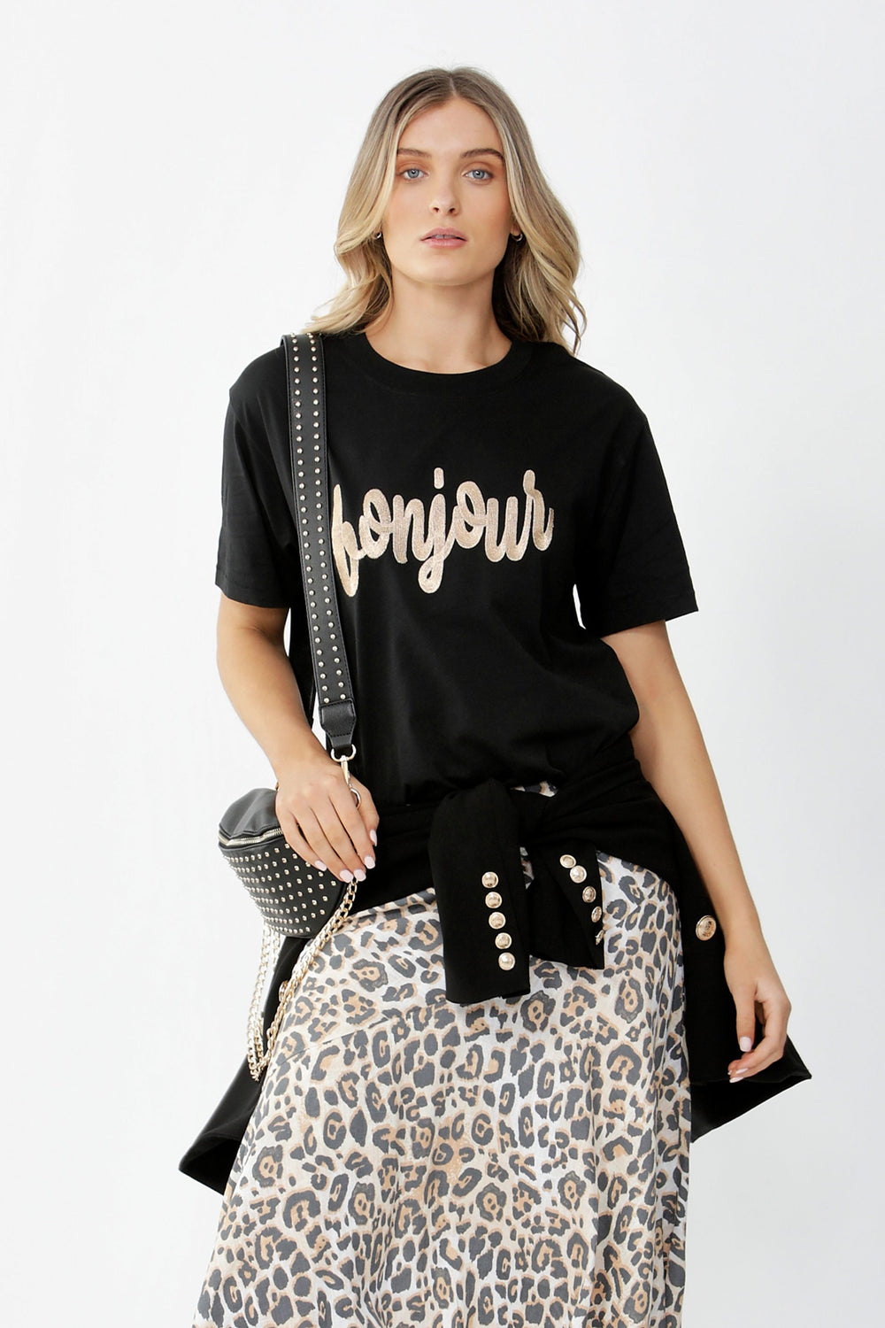 [TEST] Bonjour Embroidered Tee