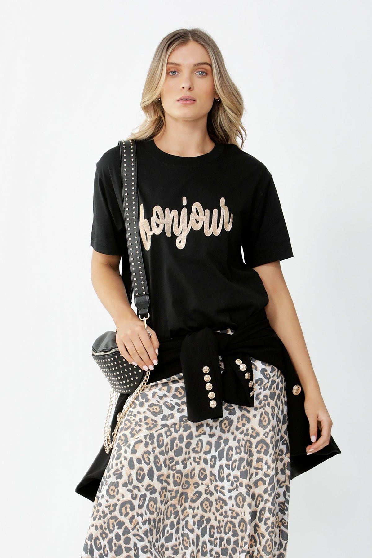 [TEST] Bonjour Embroidered Tee