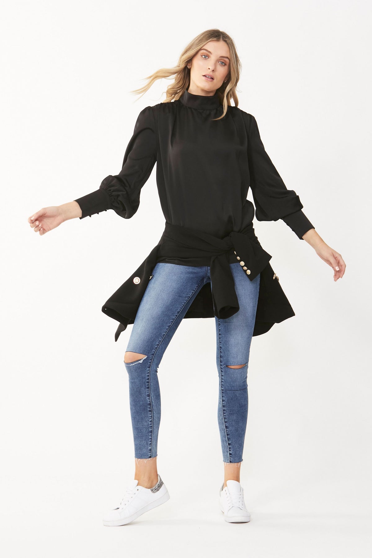 [TEST] Demi Satin High Neck Blouse