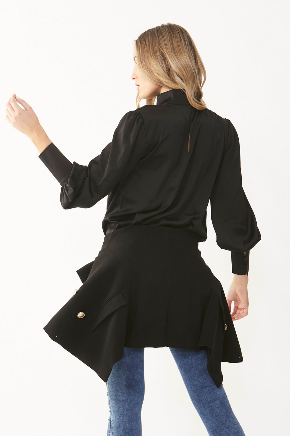 [TEST] Demi Satin High Neck Blouse
