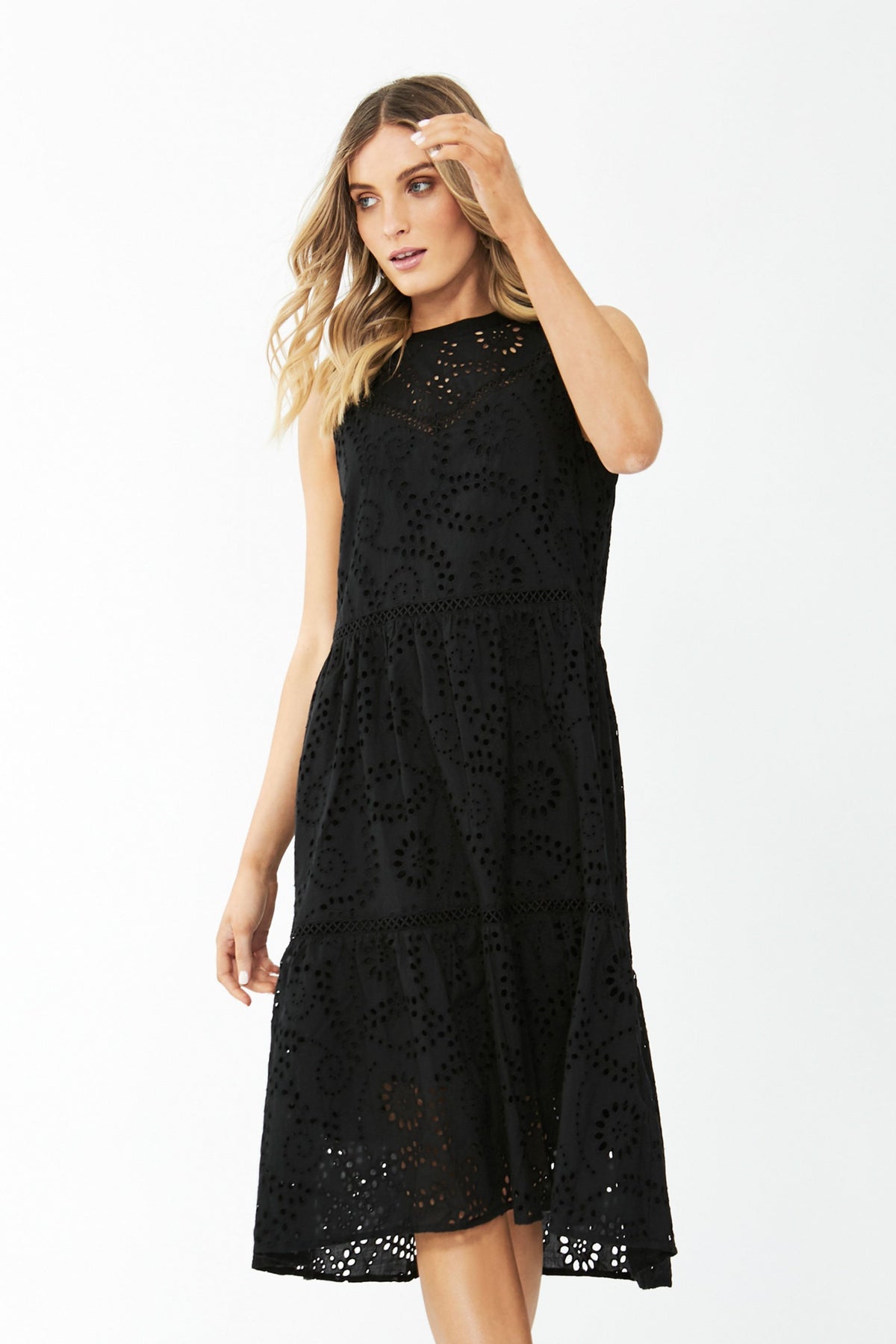 [TEST] Georgia Broderie Midi Dress