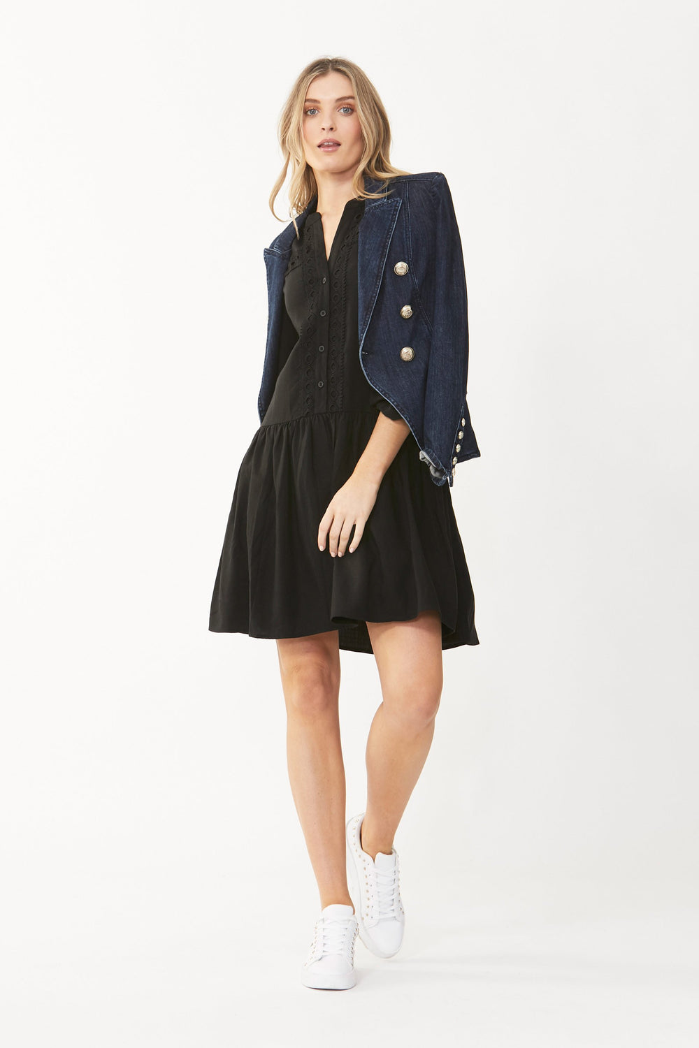 [TEST] Elsie Lace Detail Shirt Dress