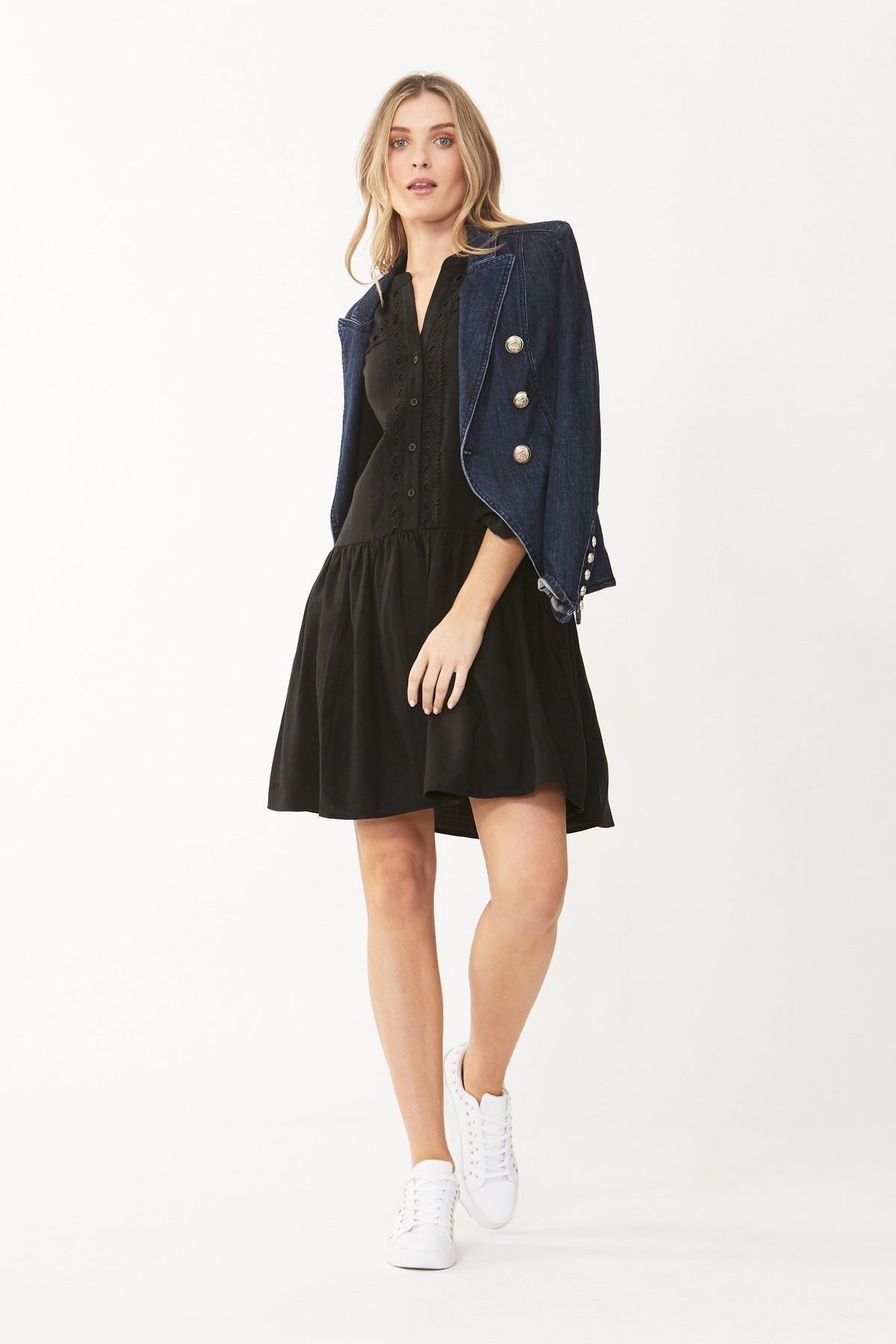 [TEST] Elsie Lace Detail Shirt Dress