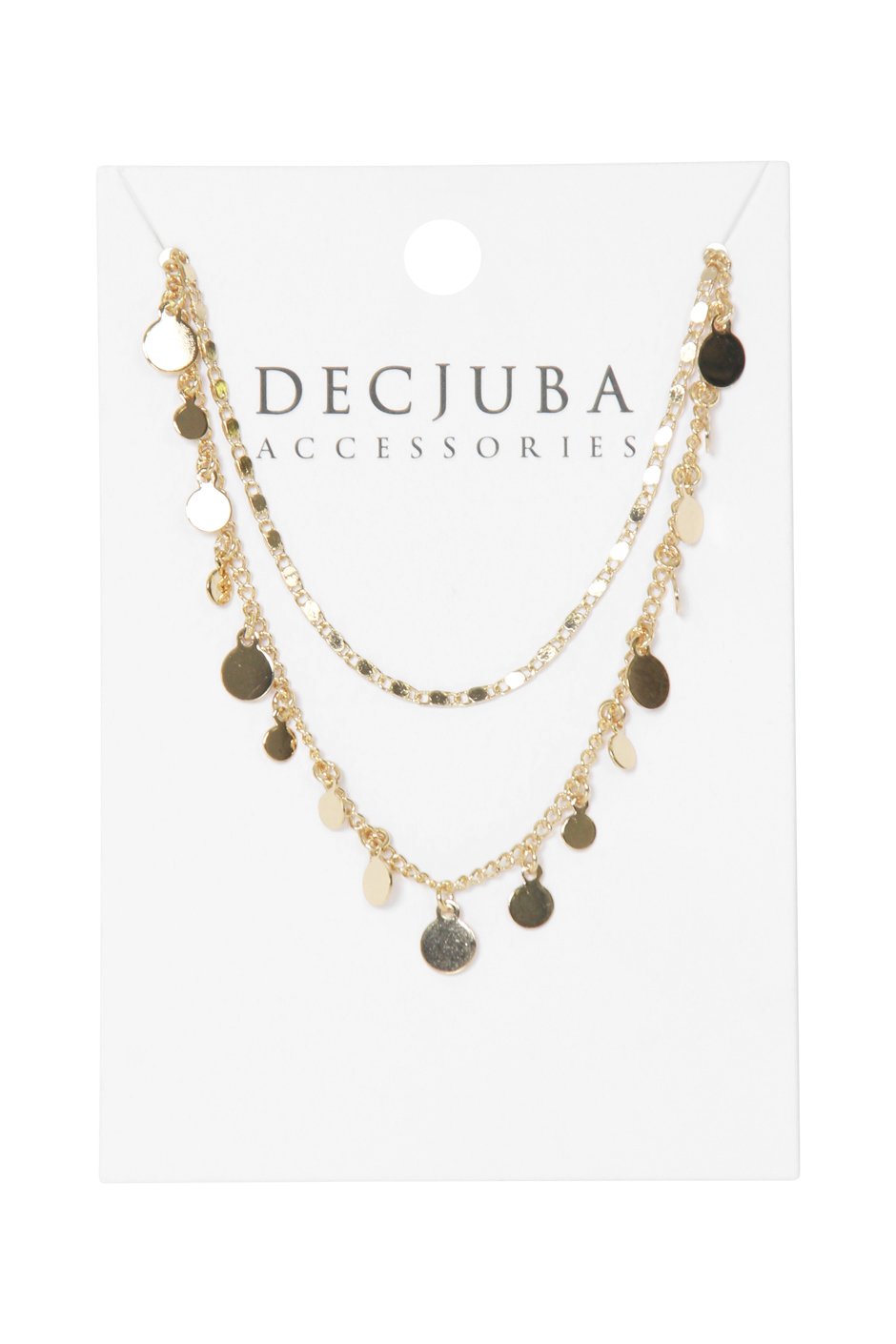 [TEST] Dangle Disc 2 Layer Necklace