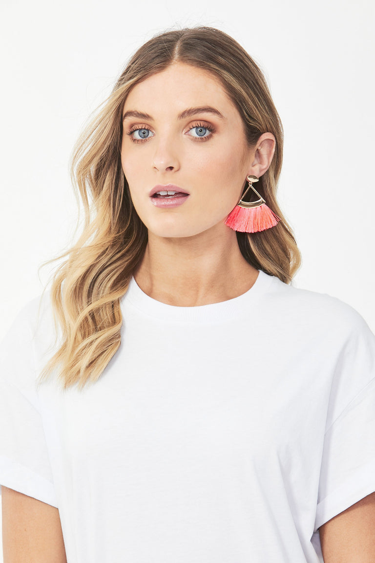 [TEST] Triangle Tassel Earrings