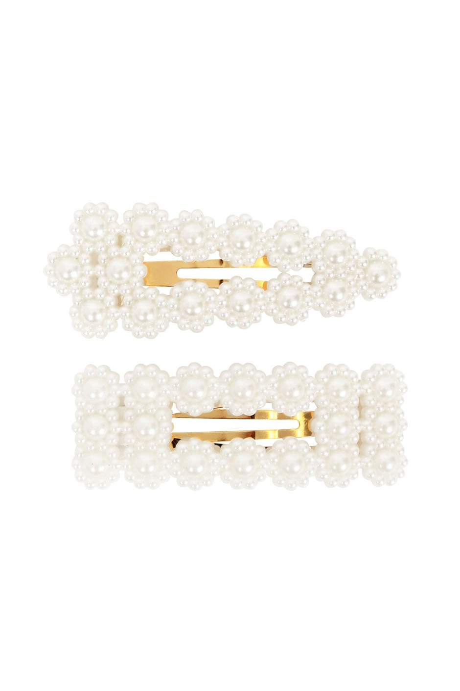 [TEST] Pearl Hair Snap Clip 2 Pack