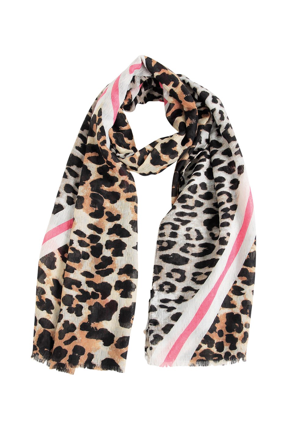 [TEST] Mixed Animal Frayed Edge Scarf