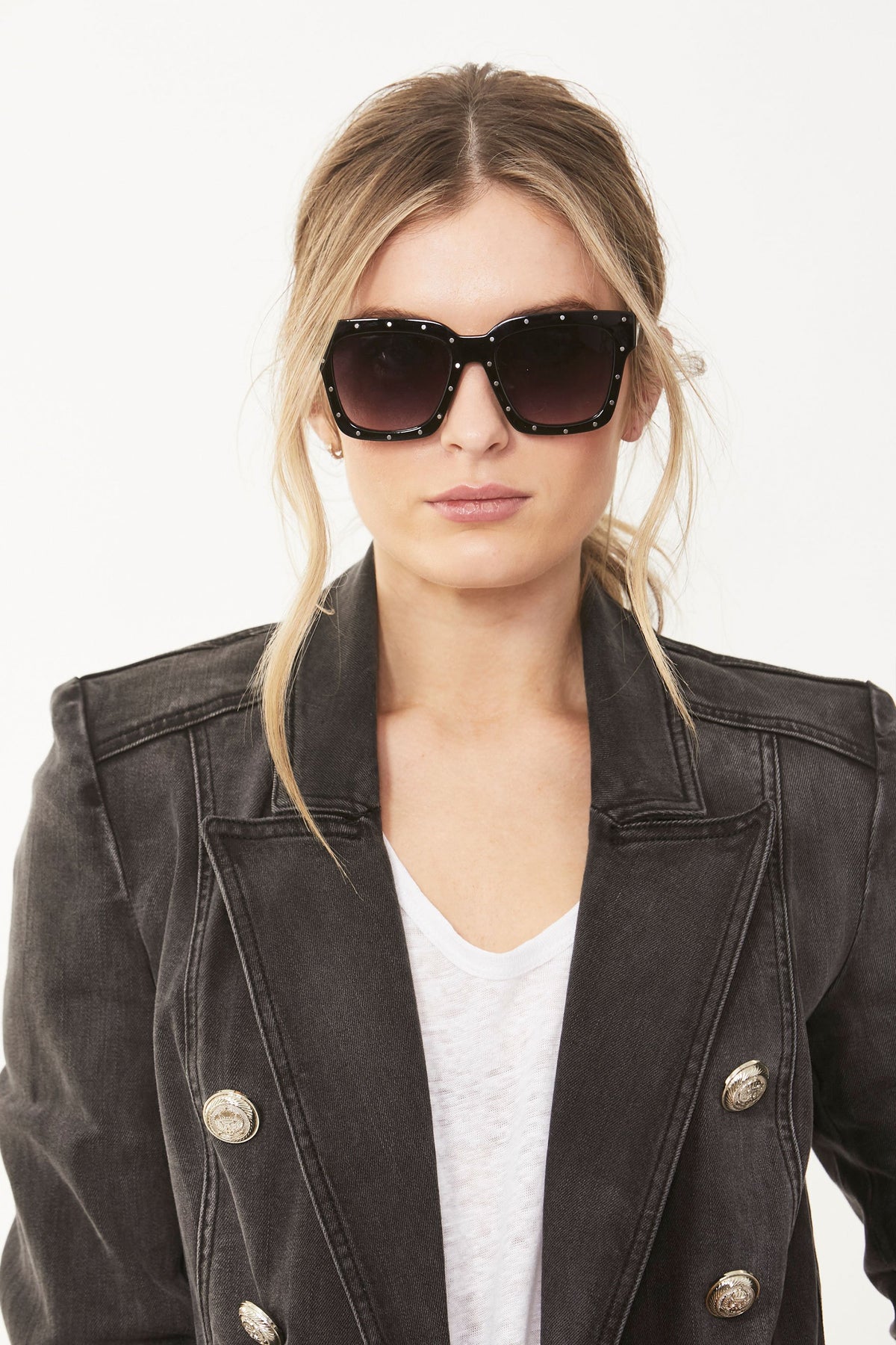 [TEST] Phoebe Studded Square Sunglass