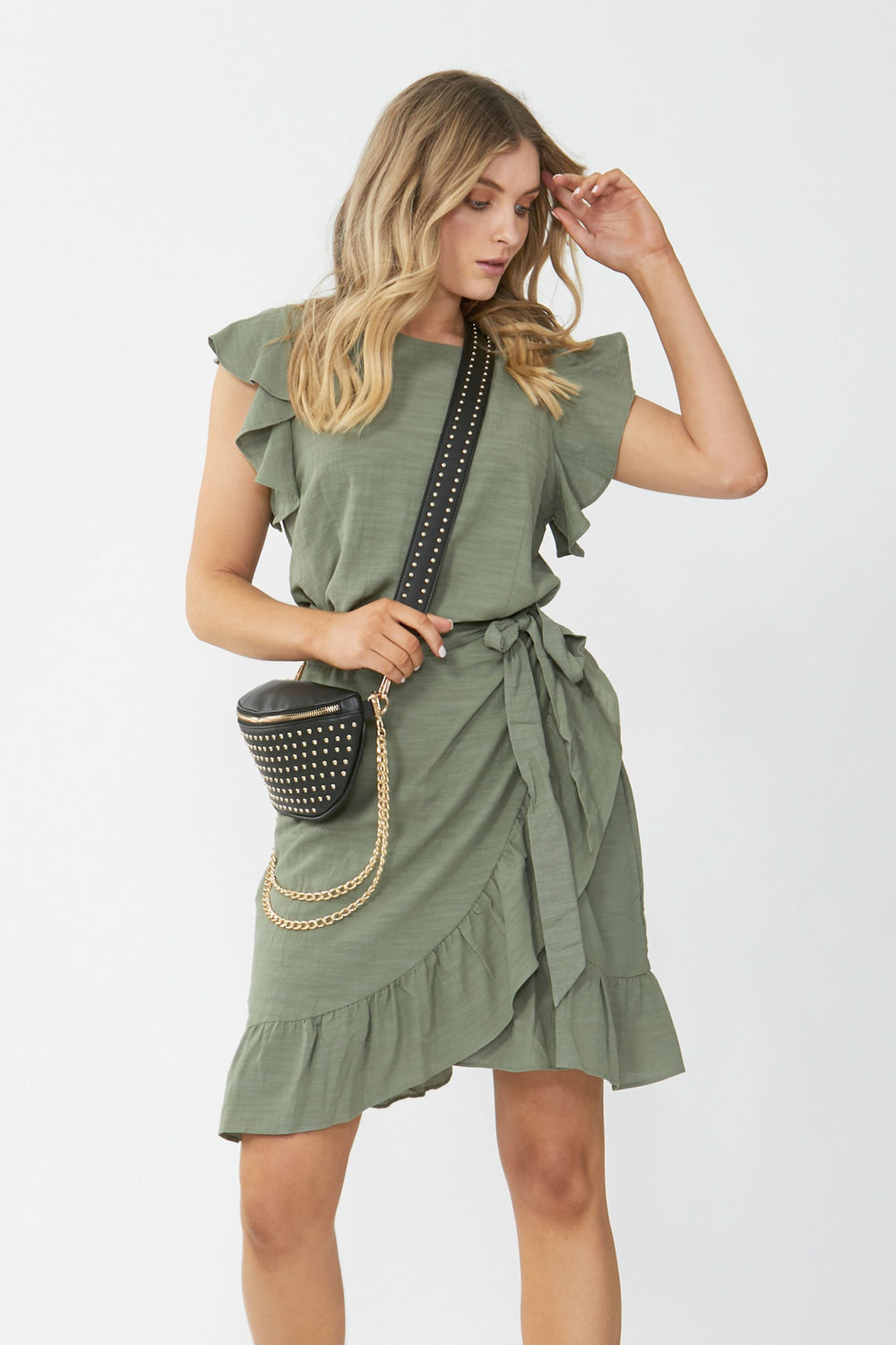 [TEST] Maya Textured Ruffle Dress