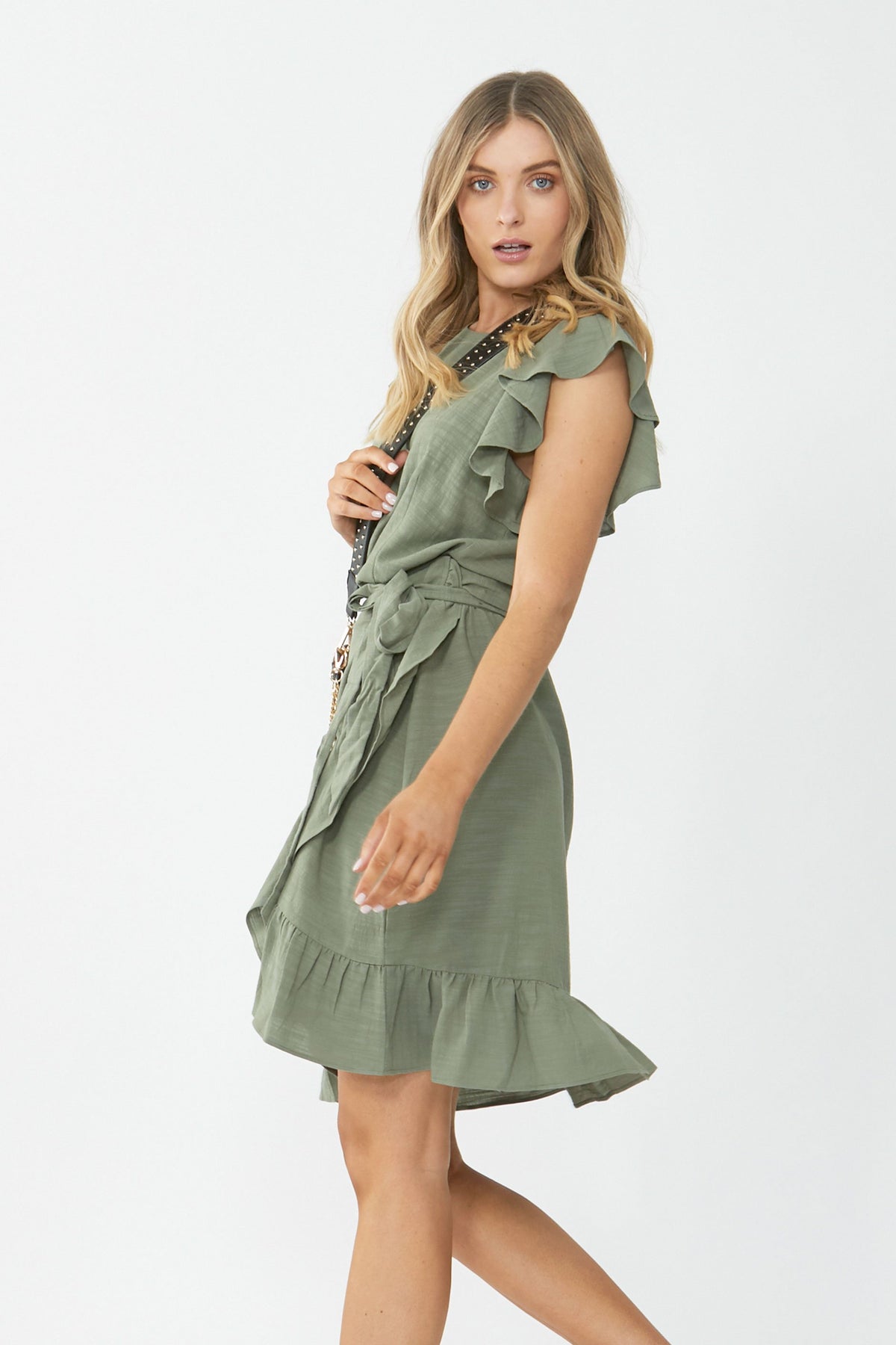 [TEST] Maya Textured Ruffle Dress
