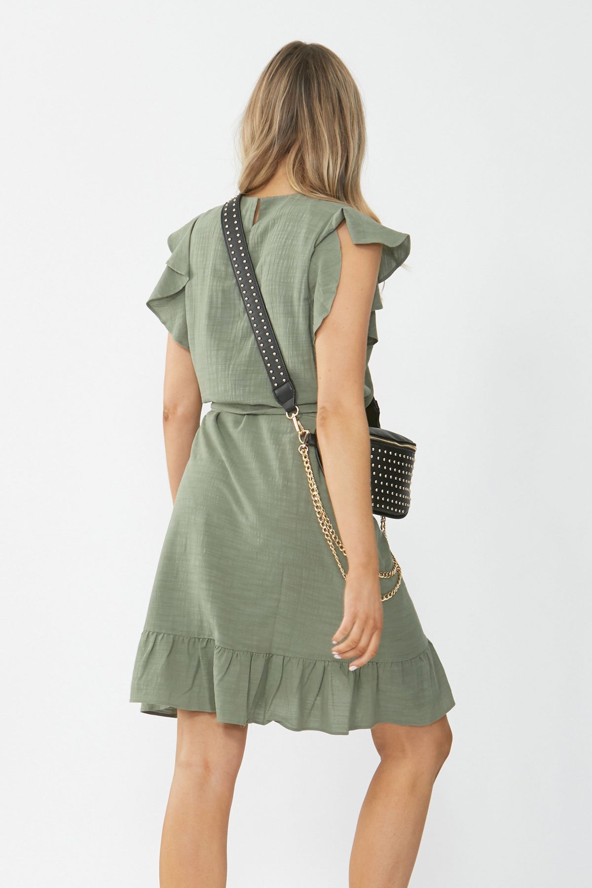 [TEST] Maya Textured Ruffle Dress