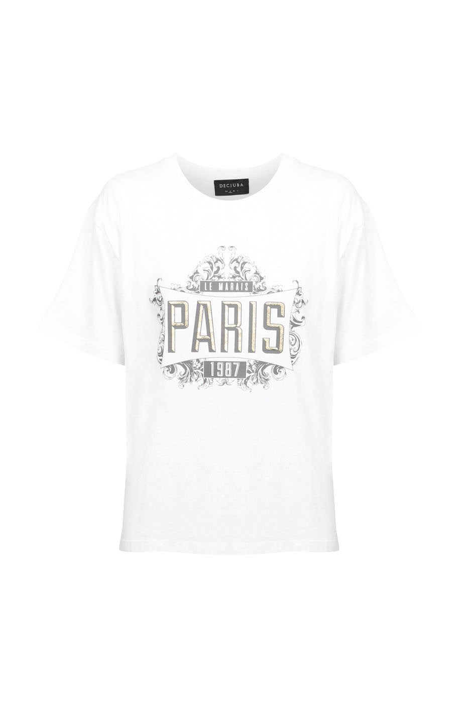 [TEST] Paris Distressed Foil Tee