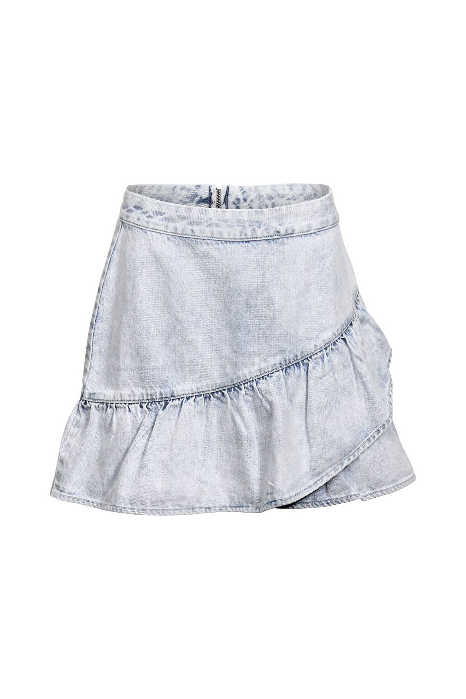 [TEST] Rosa Denim Ruffle Hem Skirt