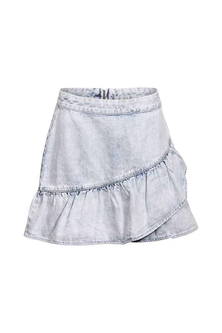 [TEST] Rosa Denim Ruffle Hem Skirt