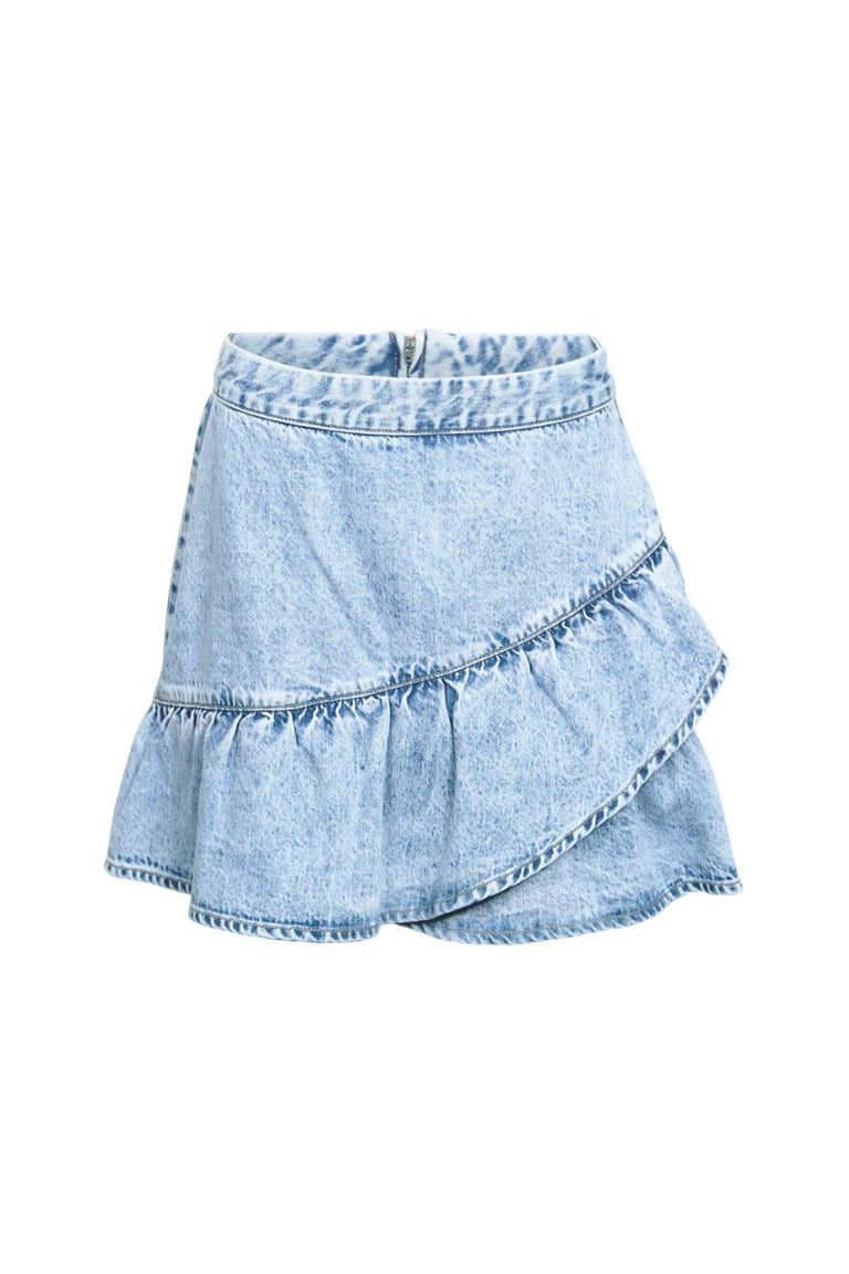 [TEST] Rosa Denim Ruffle Hem Skirt
