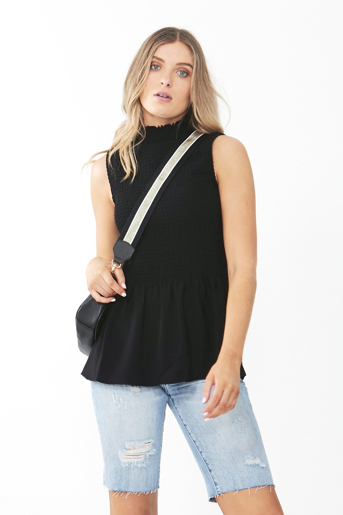 [TEST] Estelle Sleeveless Shirred Top