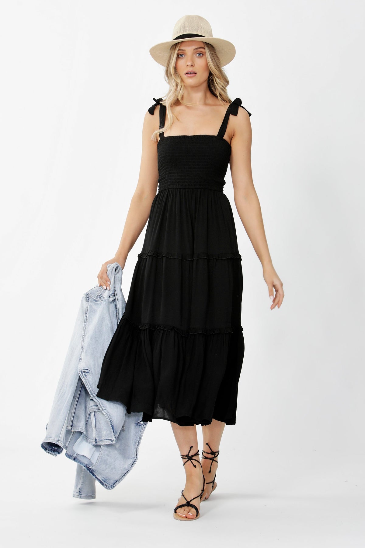 [TEST] Erin Shirred Midi Dress
