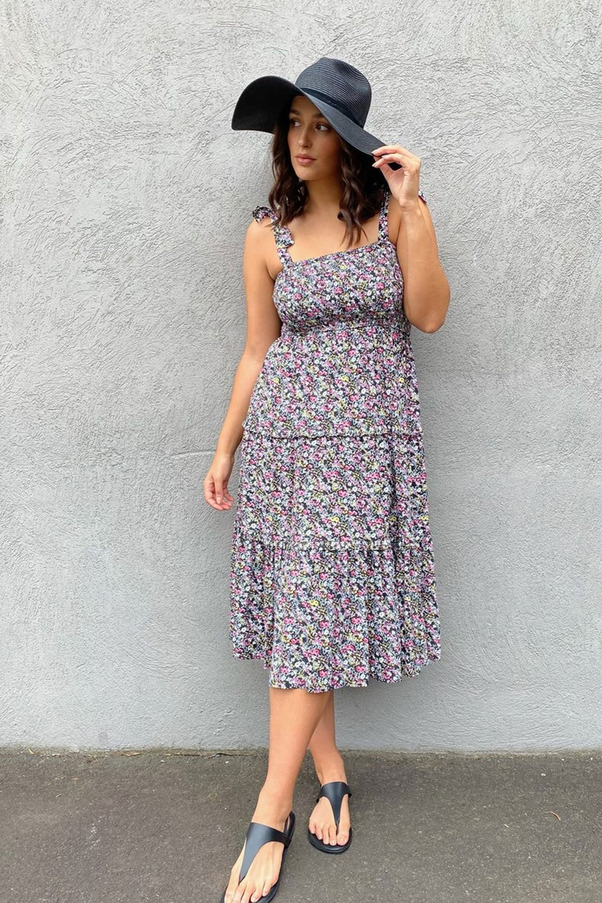 [TEST] Erin Shirred Midi Dress