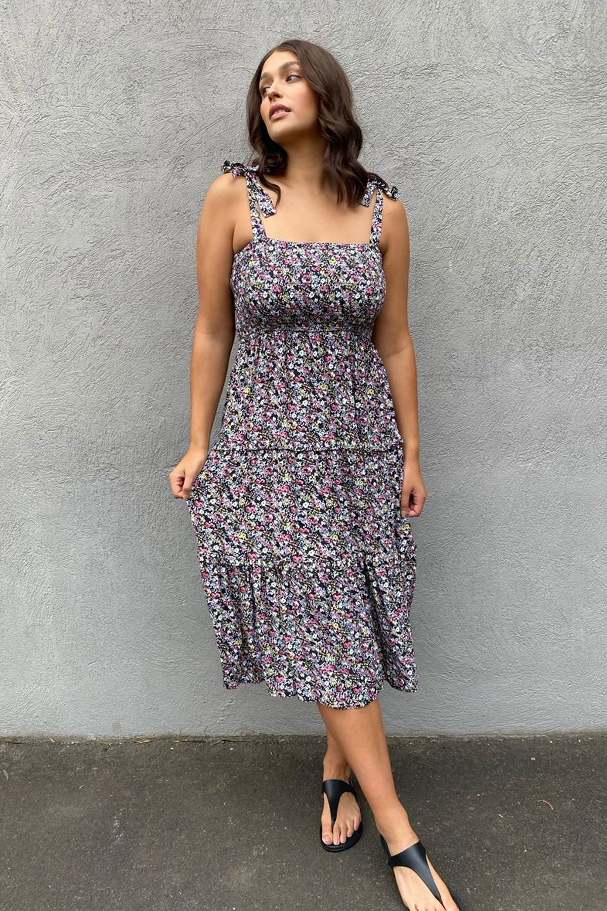 [TEST] Erin Shirred Midi Dress