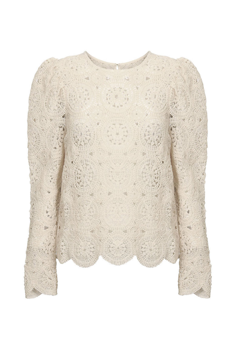 [TEST] Ellie Crochet Puff Sleeve Top