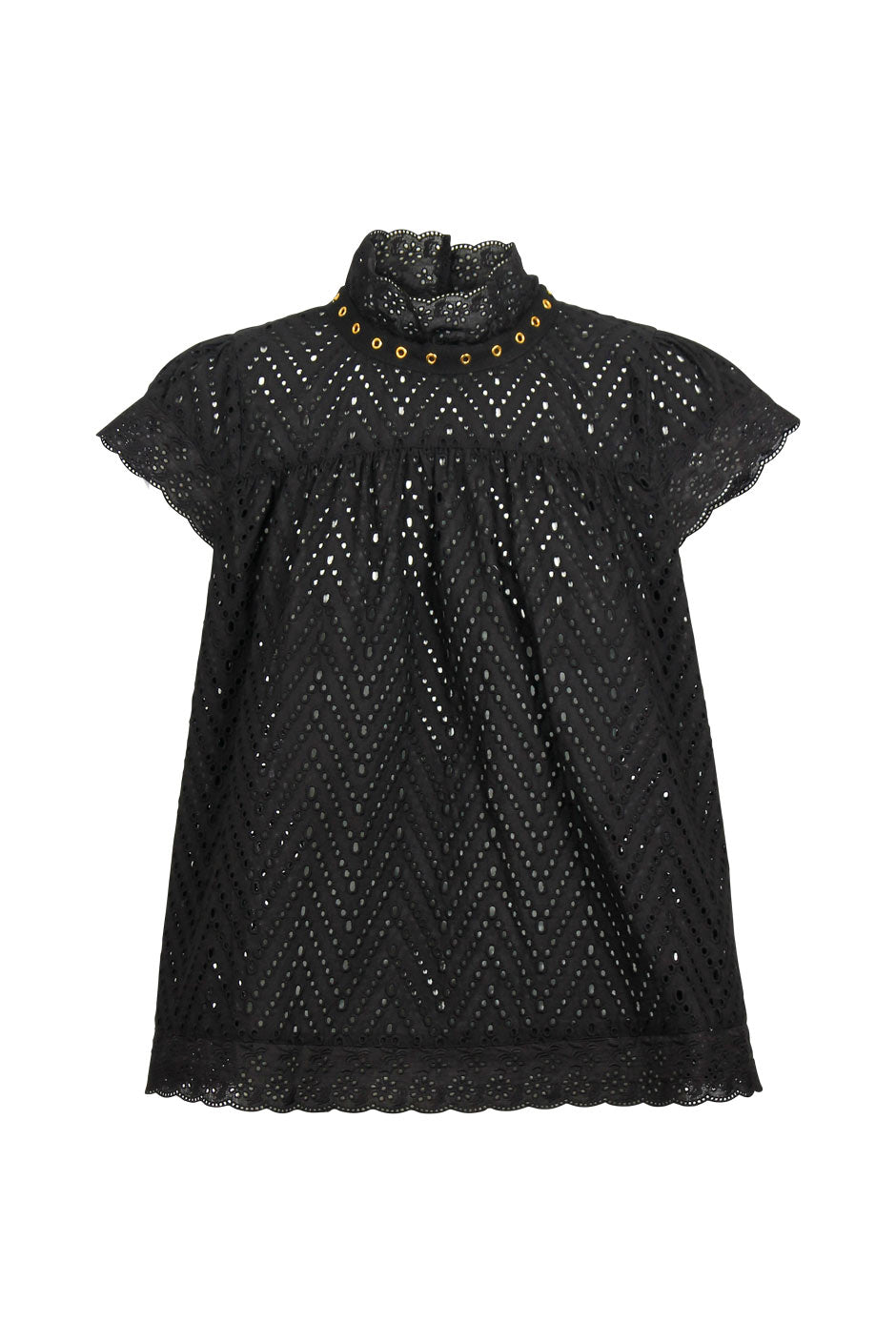 [TEST] Peta Broderie Ruffle Top