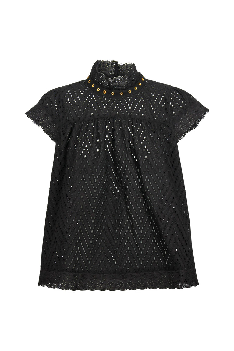 [TEST] Peta Broderie Ruffle Top