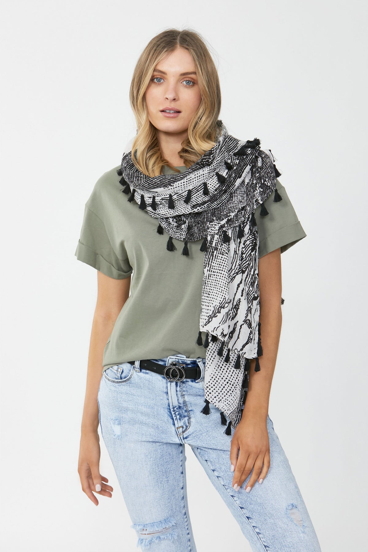 [TEST] Tori Tassel Textured Scarf
