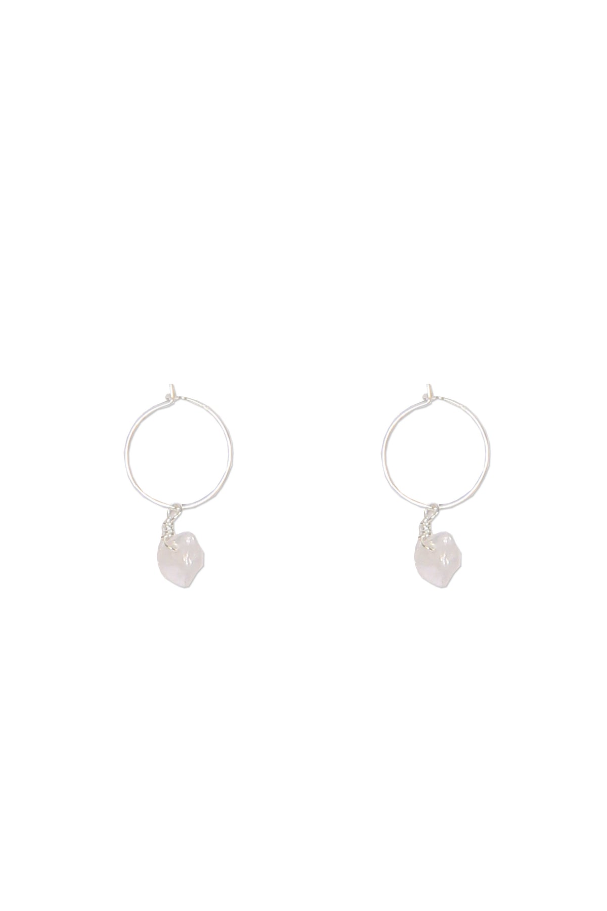 [TEST] Rose Quartz Sterling Hoops