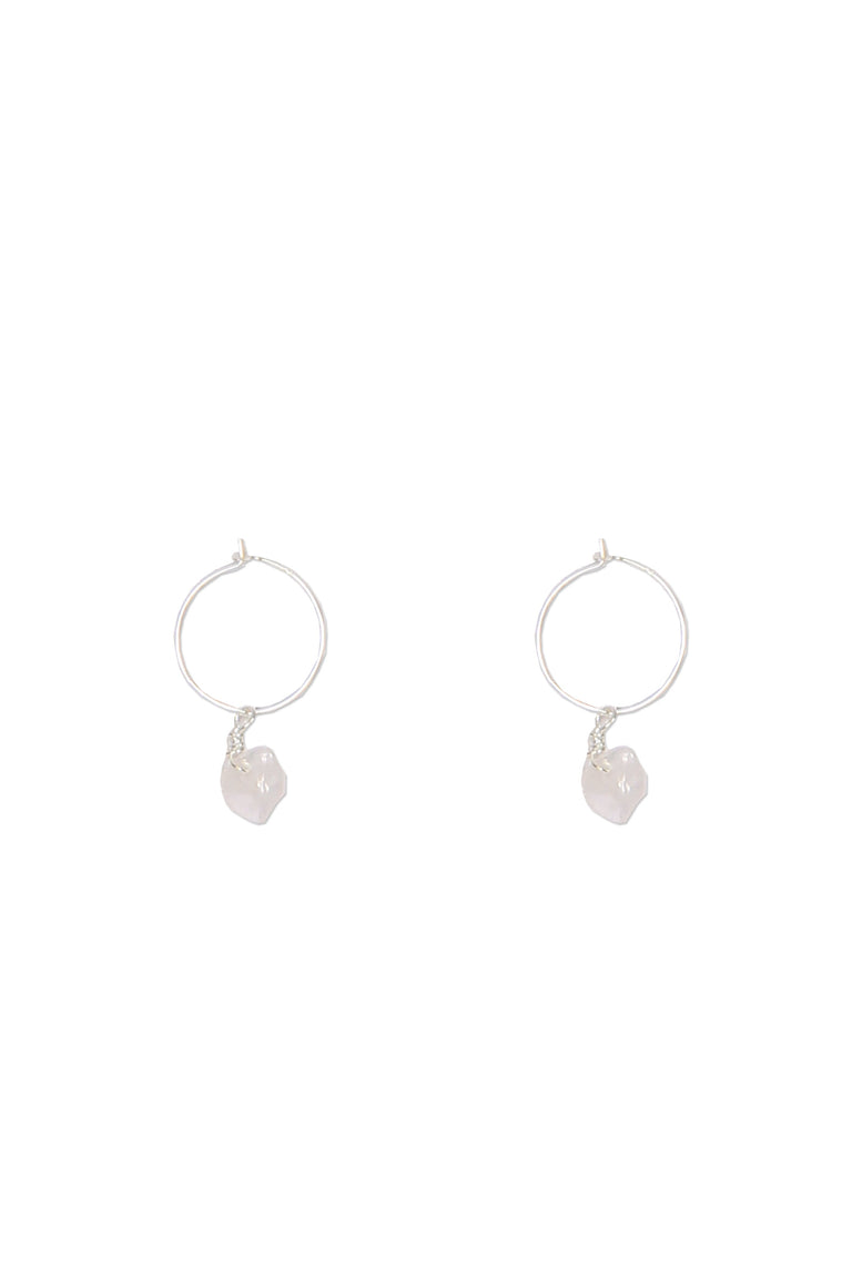 [TEST] Rose Quartz Sterling Hoops