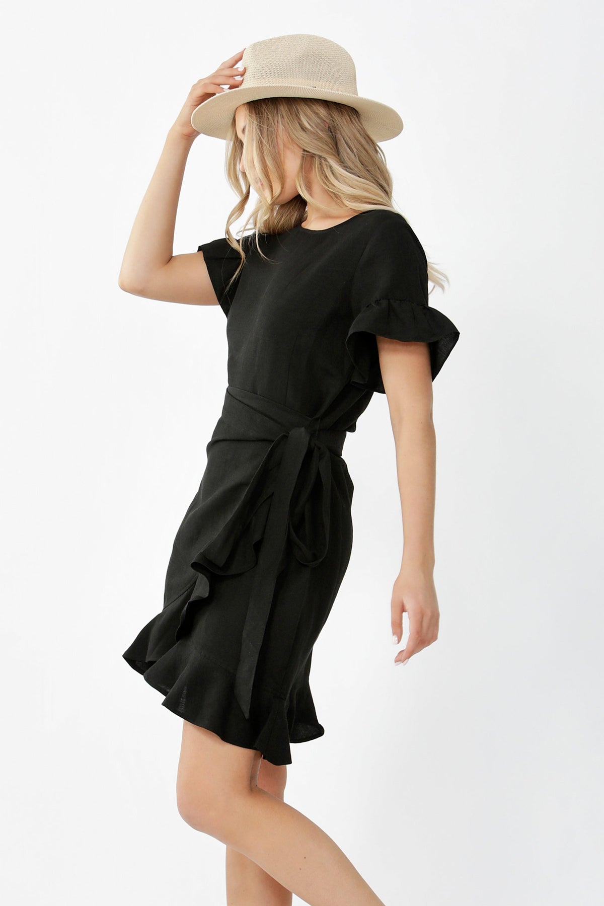 [TEST] Maya Short Sleeve Ruffle Dress