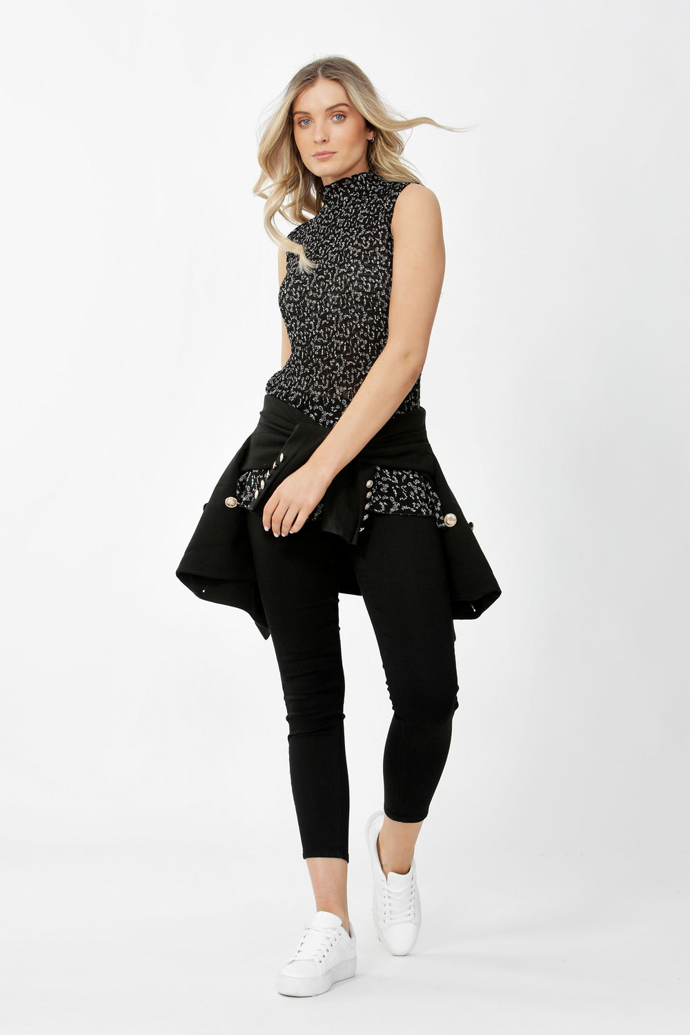 [TEST] Estelle Sleeveless Shirred Top