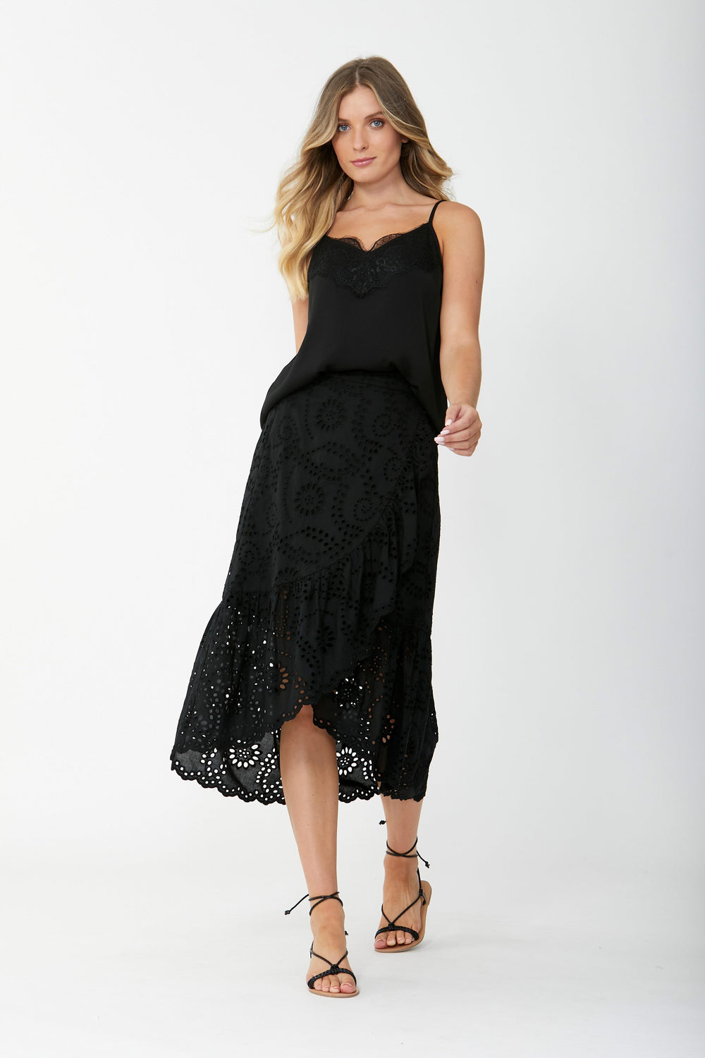 [TEST] Broderie Lace Midi Skirt