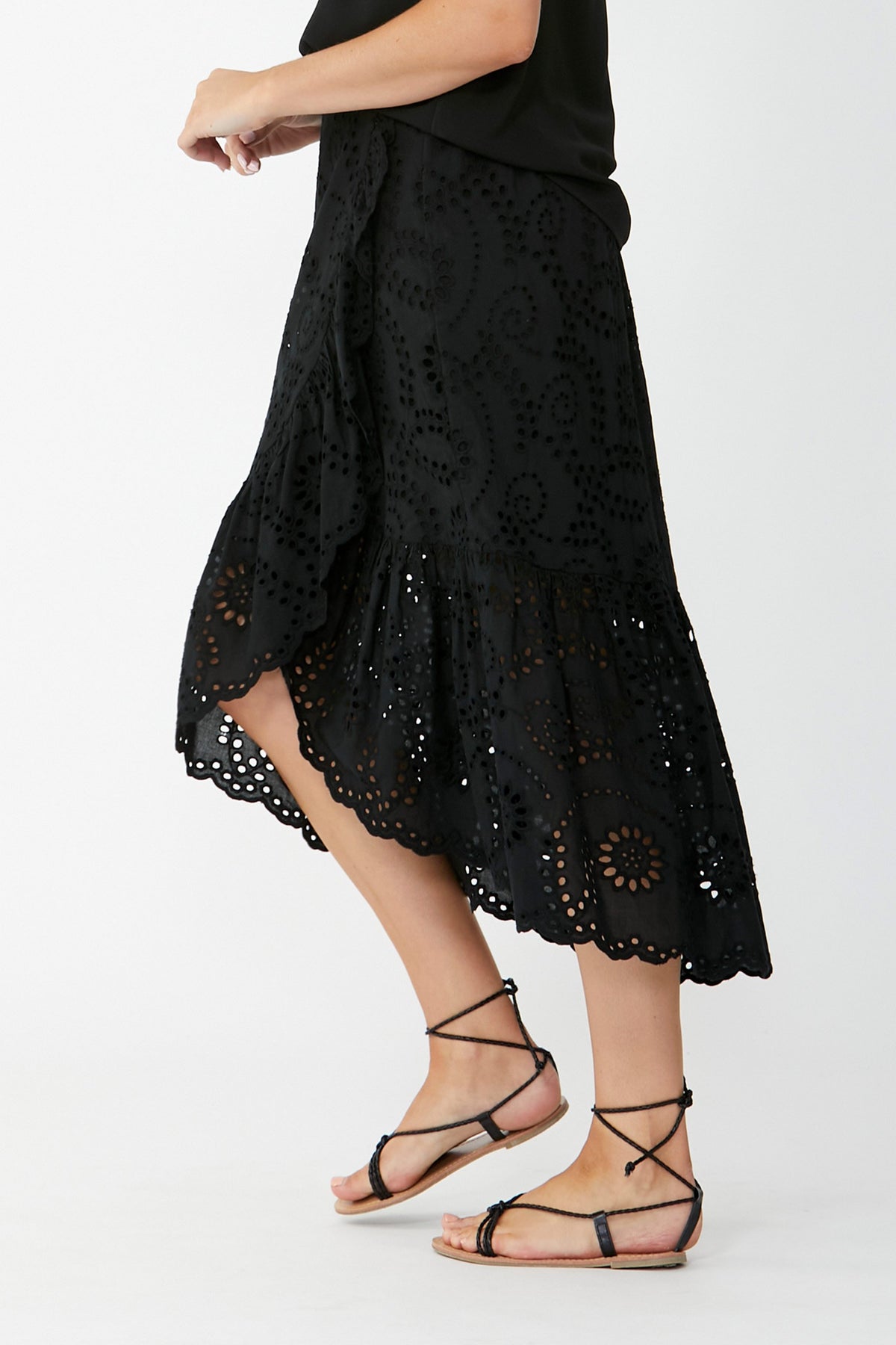 [TEST] Broderie Lace Midi Skirt