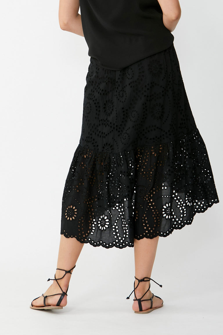 [TEST] Broderie Lace Midi Skirt