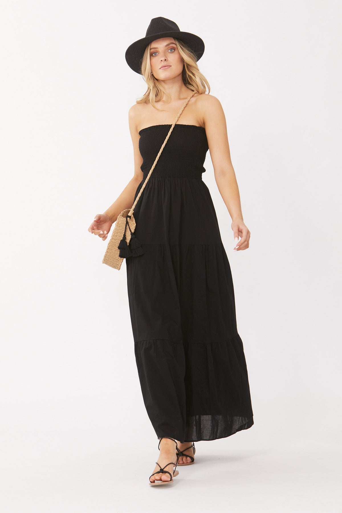 [TEST] Ebony Shirred Maxi Dress