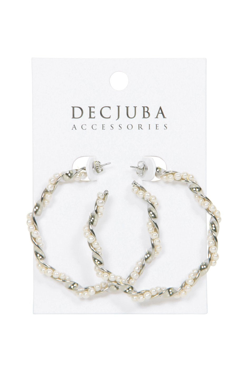 [TEST] Bass Pearl Twist Hoop Earrings
