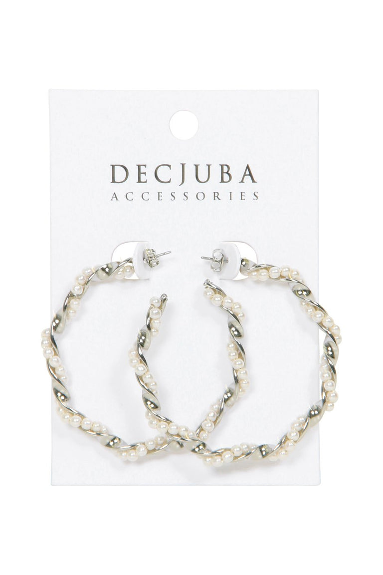 [TEST] Bass Pearl Twist Hoop Earrings