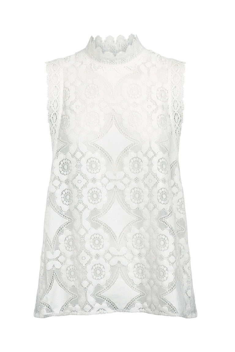 [TEST] Iris Sleeveless Lace Blouse