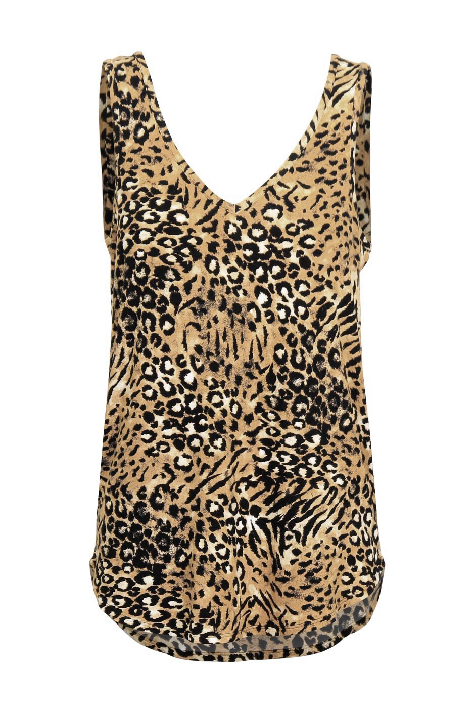[TEST] Spliced Animal V-Neck Tank